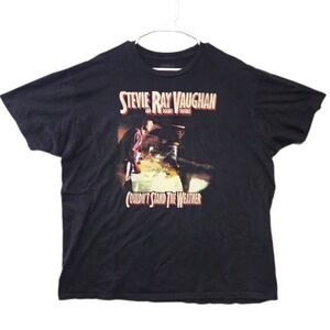 American Classics Stevie Ray Vaughan Shirt Mens 2XL Black Graphic Band Tee SRV